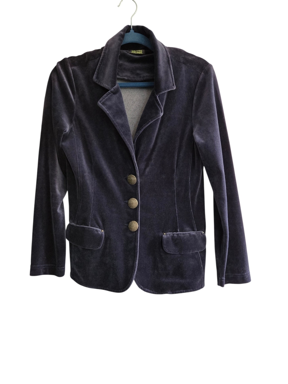 Dolcezza Velvet Casual Blazer/Jacket - Navy